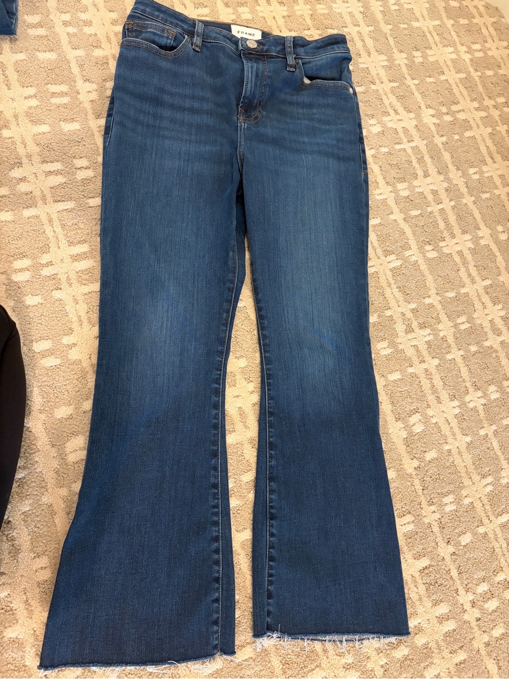 Frame Denim Medium Blue Wide-Leg Jeans